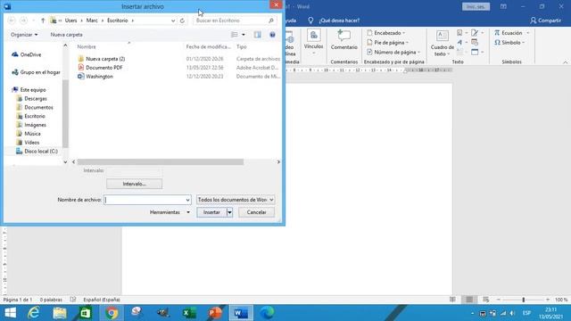 Como INSERTAR un PDF COMPLETO en Word