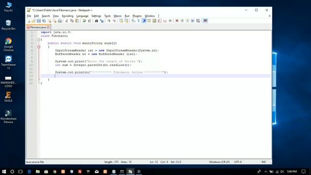 FamilySome Programming- |Fibonacci Number/Series in Java|
