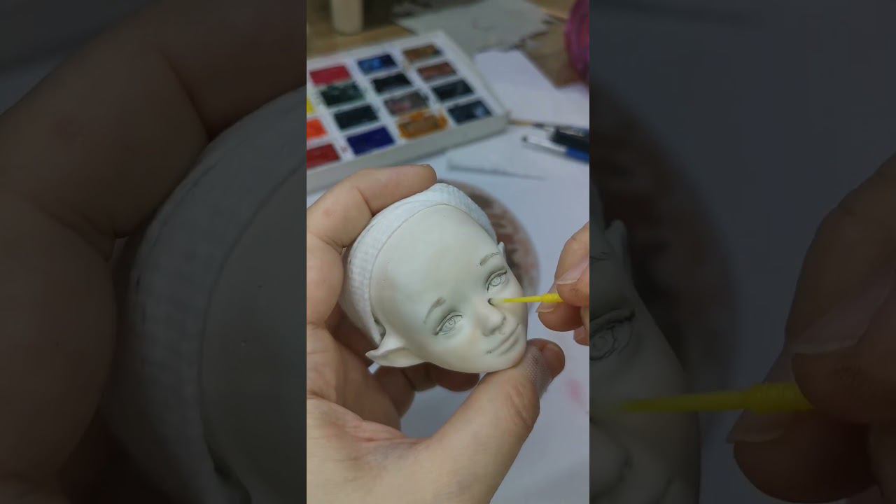 Эльфик из флюмо. роспись. ссылки на мои каналы в шапке профиля