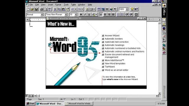 Microsoft Office for Windows 95 Installation (Office 95)