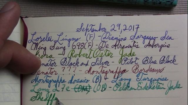 Pens In Use - September 29, 2017