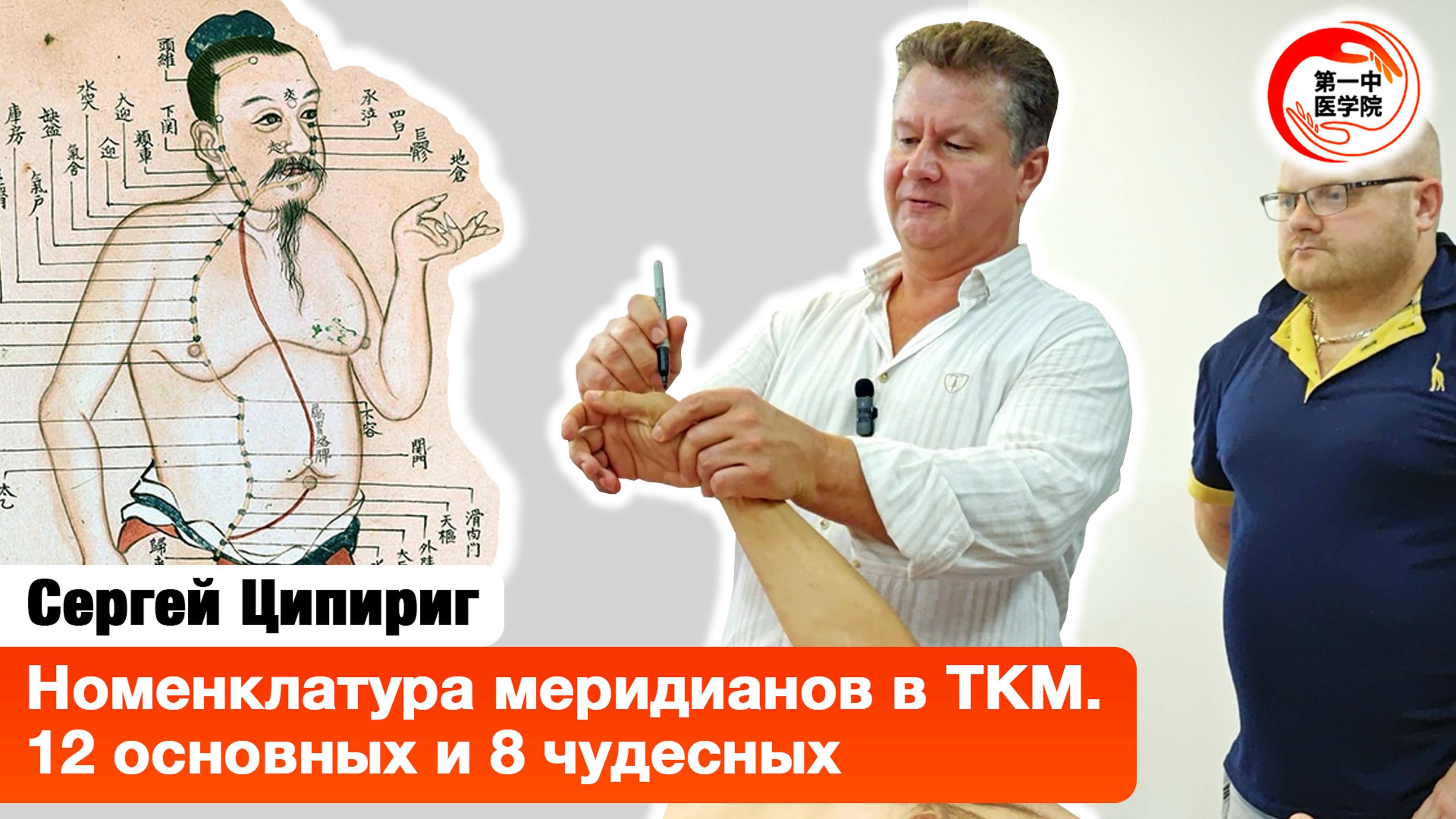 Номенклатура меридианов в ТКМ. 12 основных и 8 чудесных