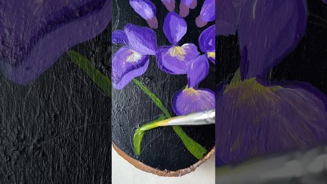 Глициния | Акриловые краски #shorts #flowers# #acrylic