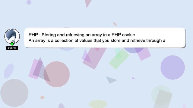 PHP : Storing and retrieving an array in a PHP cookie