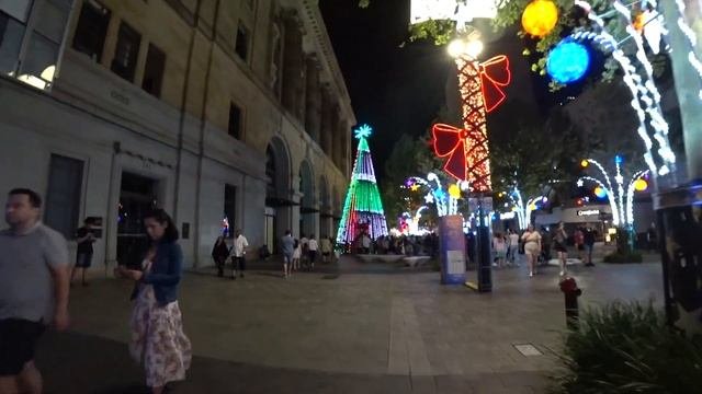 Австралия в праздники. Вечерний Перт. Perth Christmas