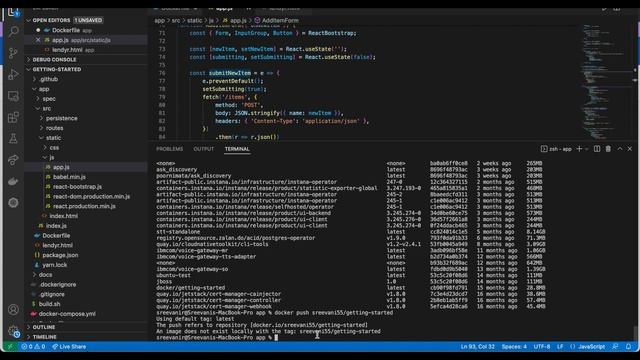Sharing the application by using default registry Docker Hub
