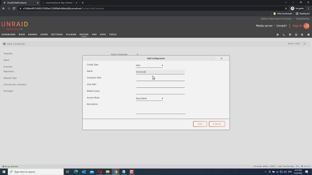 How to install a Docker container from Docker Hub on Unraid