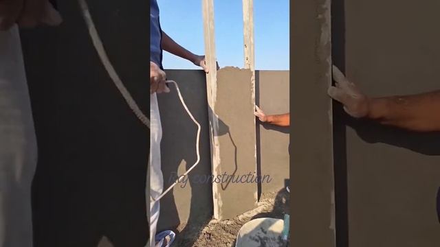 How to do pillar plaster, how to pillar design parapitwall