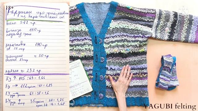 ВАЛЯНЫЙ КАРДИГАН ИЗ САМОЙ ДЕШЁВОЙ ШЕРСТИ