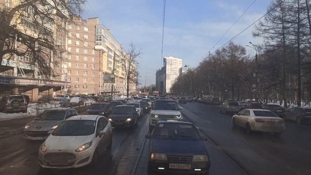 Трамвай 2 Нижний Новгород 10 02 2020 Весь маршрут 71-407 Tram 2 Nizhny Novgorod