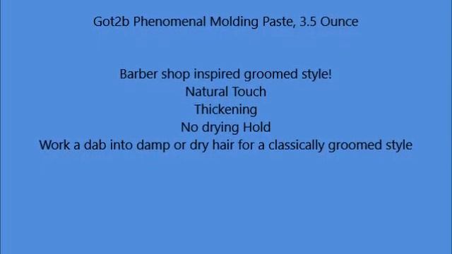 Got2b Phenomenal Molding Paste, 3 5 Ounce