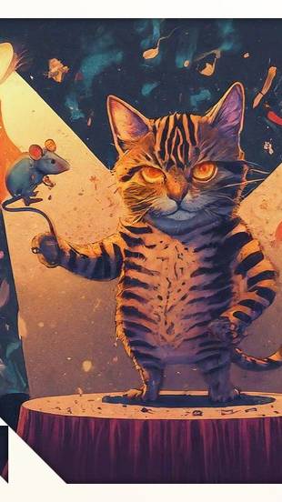 Котик-енотик в ритме рок-н-ролл