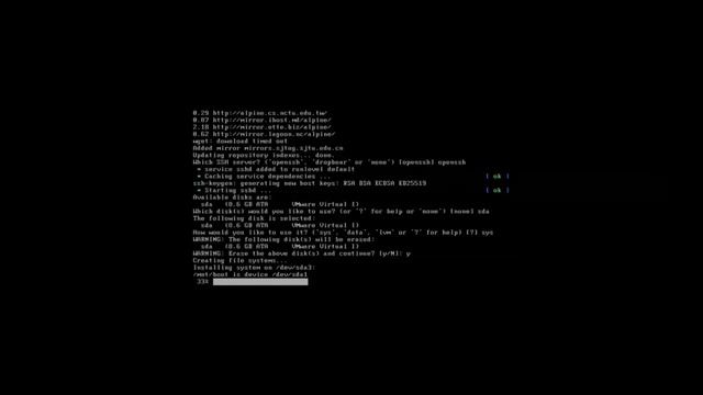 Alpine Linux 作业系统安装
