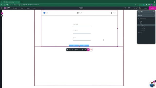 Titan Web - Stepper - Dots Style