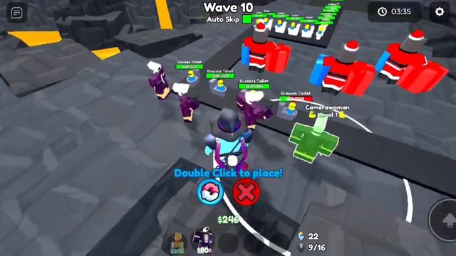 camera woman vs endless mode toilet tower defense