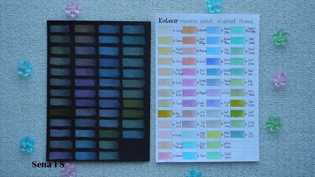 Карандаши KALOUR Macaron Pastel Colored Pencils 50 цветов КАЛЮР макарон пастельные Обзор SenaiS Art