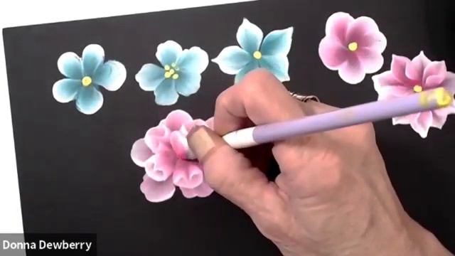 FolkArt One Stroke Practice Strokes With Donna - Flowers With Flat Brushes Donna Dewberry 2021