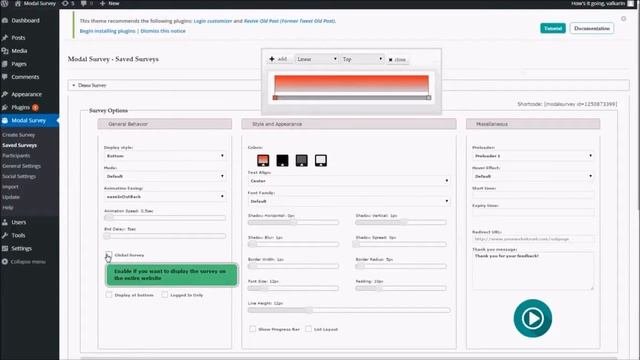 Wordpress плагин Modal Survey 1.9.9.1 скачать бесплатно