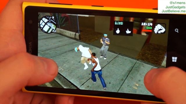 GTA San Andreas под Windows Phone 8 на примере Nokia Lumia 1020
