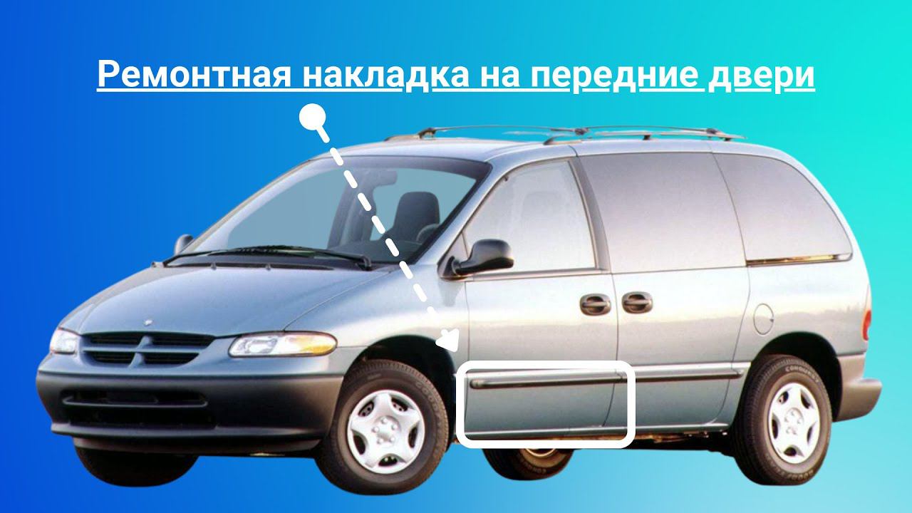 Ремонтная накладка на передние двери для минивэнов Dodge Caravan 3 и Сhrysler Voyager 3