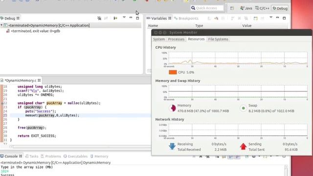 Supplimentary Video   Observing the heap manager on Linux CC
