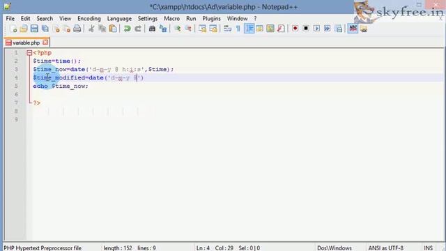 PHP Advanced Tutorial in Tamil 32 ModifiyingTimeStamps 1
