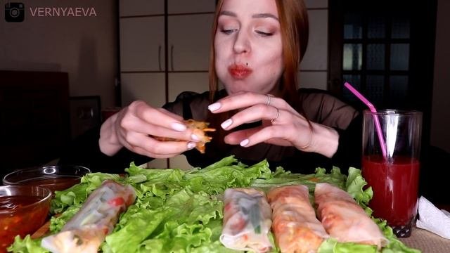 MUKBANG | спринг-роллы | Spring Rolls | не ASMR