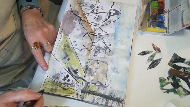 JULIE LEGGETT ART - PART THREE Resolving a sketch page