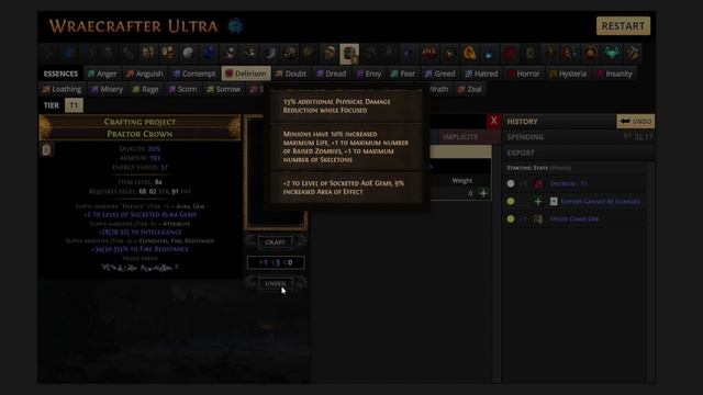 How to craft a +2 to Level of socketed Aura and Aoe Gems helmet! [spark] 3.20