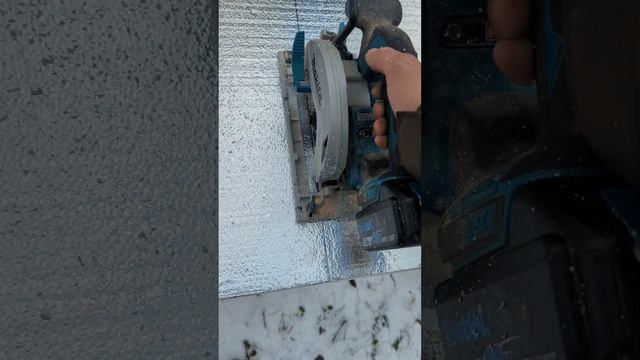 cutting foam with skillsaw. winterize camper.