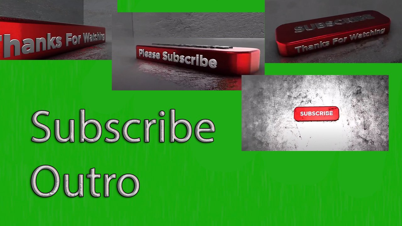 Subscribe Outro, Like Comment Share & Subscribe Video 3D Animation - Thanks for