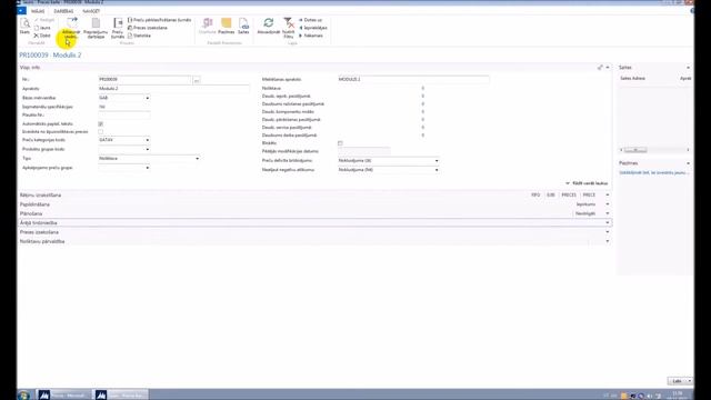 Microsoft Dynamics NAV 2015 - Preces kartes