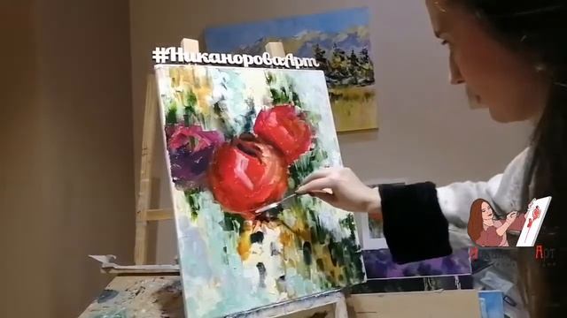 Как нарисовать гранат маслом
