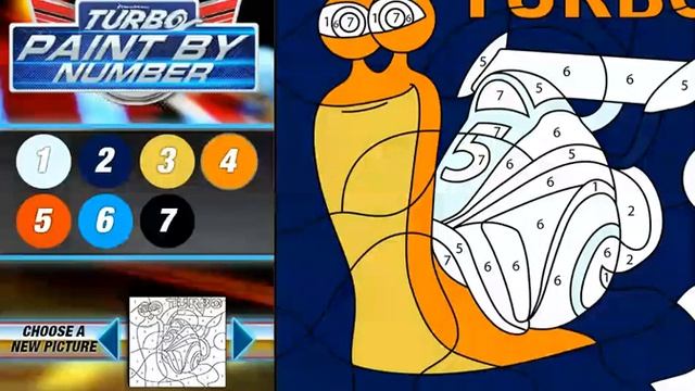 супер улитка расскраска для детей развивающая игра цифры краски