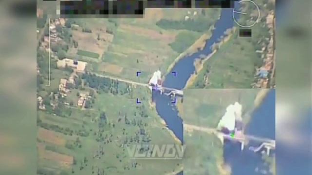 Российская авиация уничтожила мост через реку Мокрые Ялы, соединяющий Времьевку и Великую Новосёлку
