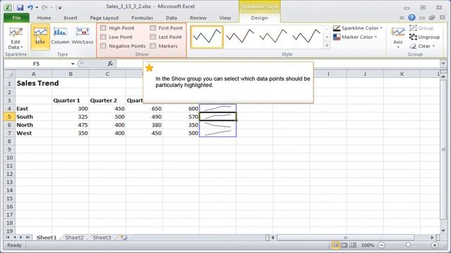 Excel: Edit Sparklines