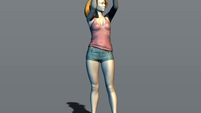 Pretty Girl With Drill 3D Print Model