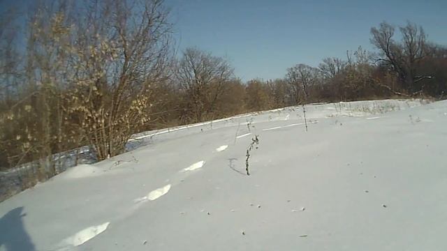 Покатушки на длинном буране по мартовскому снегу! Вид от капота (часть 4)