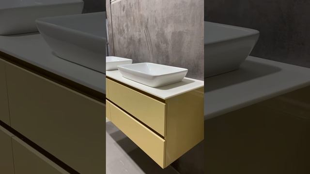 Мебель для ванной комнаты на заказ. Тумба с двумя раковинами для ванной комнаты на заказ