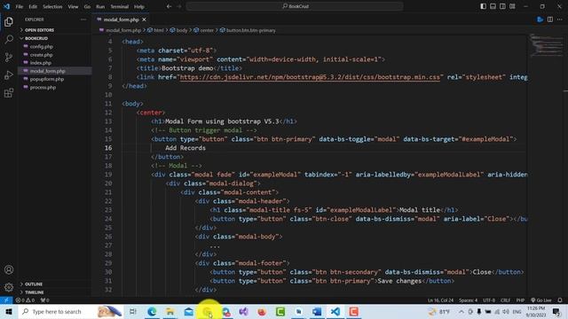 Modal Form | using bootstrap V5.3
