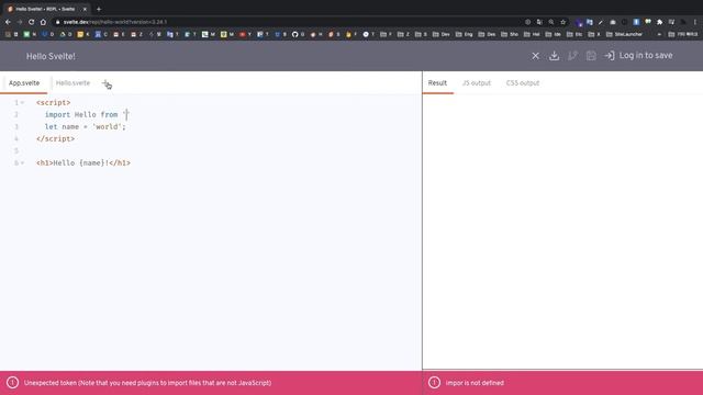 Svelte.js Core API 완벽 가이드 - 개요 - 3. REPL 사용법