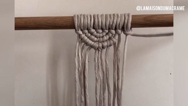 Semi- lunar  semi circular mini macrame wall hanging tutorial.