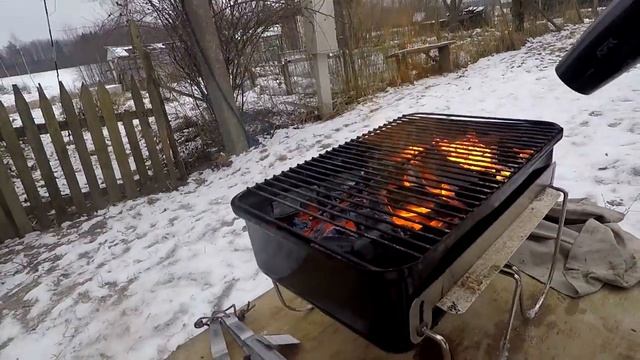 VLOG Февральский шашлык на даче :)