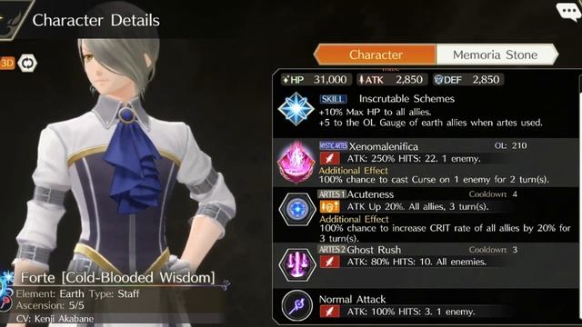 Tales Of Crestoria NEW Forte Character Review