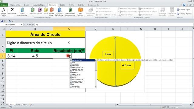 Função PI do Excel
