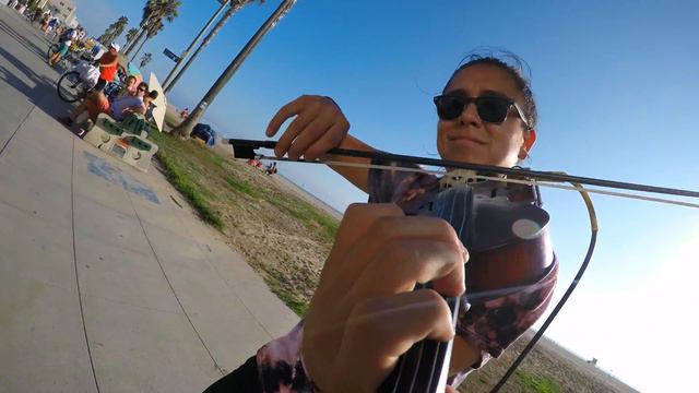 Wave Board by Tarro - *Dubstep Violin Improv* - Venice Beach 2017