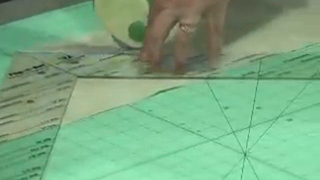Easily cut quilting setting triangle blocks—on-pointwithout any math