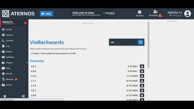 How To Make Your Minecraft Server Joinable With 1.8 To 1.17 in Aternos Free