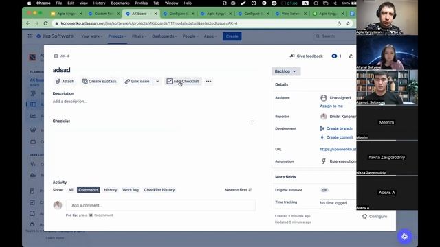 Meetup JIRA Advanced Level. Настраиваем по взрослому с Дмитрием Кононенко от Agile Kyrgyzstan