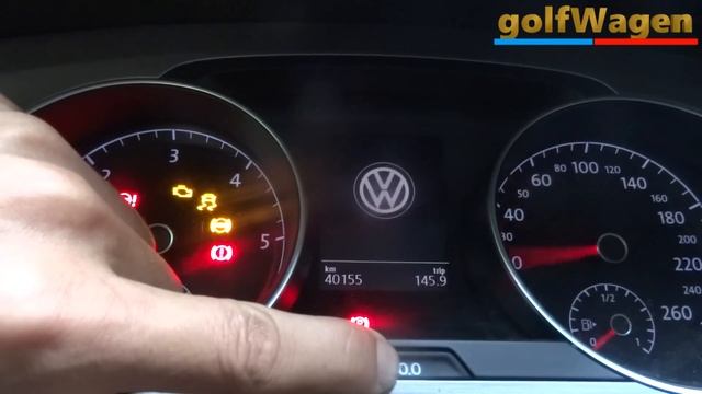 VW Golf 7 service reset